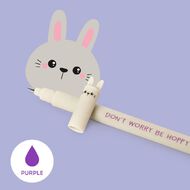Legami Erasable Pen Bunny Purple Ink
