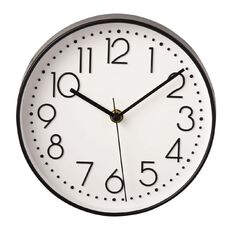 Living & Co Clock 20.5cm x 20.5cm White/Black