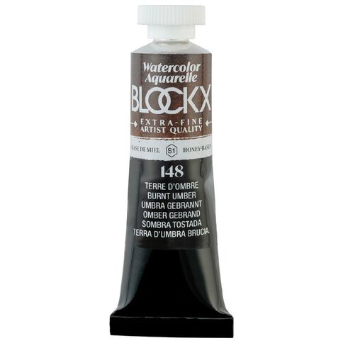 BLOCKX Watercolour Tube 15ml S1 148 Burnt Umber