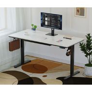 Workspace Height Adjustable Desk 1500W with Drawer White Workspace Height Adjustable Desk 1500W with Drawer White