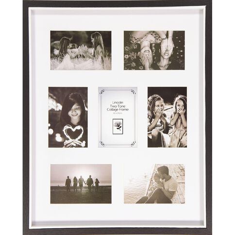 Uniti Two Tone Collage Box Frame Black