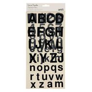 Uniti Iron-on Alphabet & Numbers Black