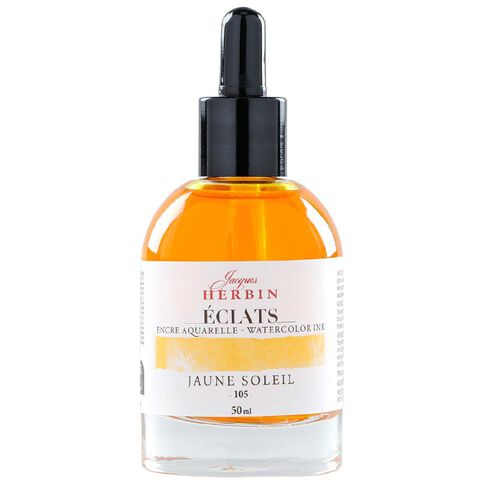 Jacques Herbin Eclats Watercolour Ink 105 Sunshine Yellow 50ml