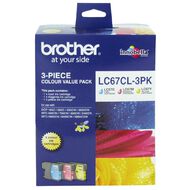Brother Ink LC67 Colour 3 Pack (325 pages)