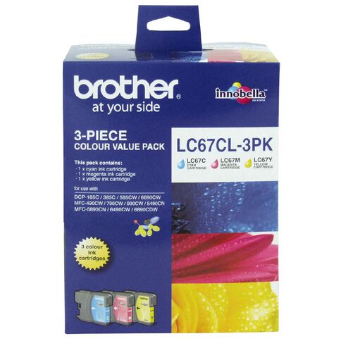 Brother Ink LC67 Colour 3 Pack (325 pages)
