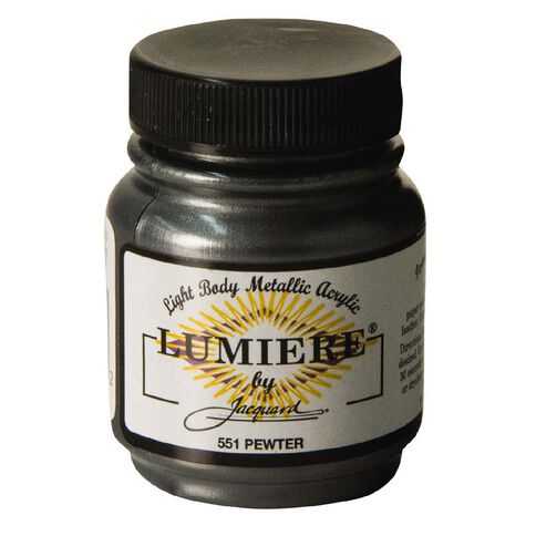 Jacquard Lumiere Acrylic Paint Pewter 66.54ml