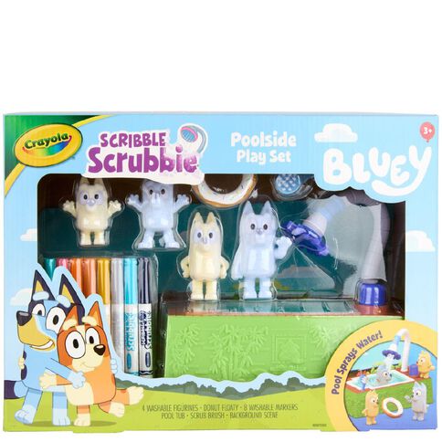 Crayola Scribble Scrubbie Poolside Playset Bluey