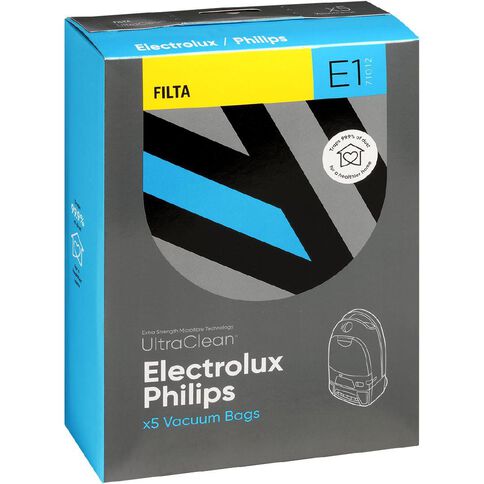 Ultra Clean Vacuum Bags for Electrolux/Philips 5 Pack