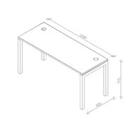 Zealand Desk Premium Plywood 1500w Black Frame