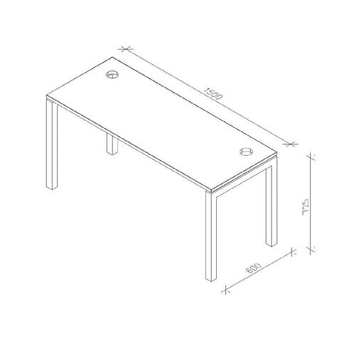 Zealand Desk Premium Plywood 1500w Black Frame