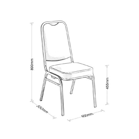 Eden Unite Linking Banquet/Conference Chair Black