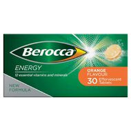 Berocca Energy Vitamin B & C Orange Flavour Effervescent Tablets 30 Pack