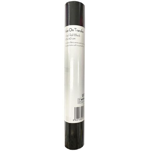 Uniti Iron-on Vinyl Roll 30cm x 60cm Black Black
