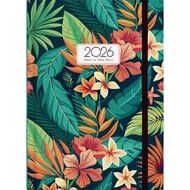 Collins 2026 Diary Day To Page Tropical Leaves Multi-Coloured A5