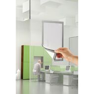 DURAFRAME Self Adhesive Sign 1 Pack Silver A4