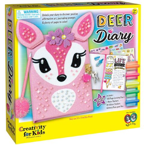 Faber-Castell Creativity for Kids Lockable Deer-Shaped Diary