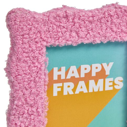 Happy Frames Fluffy Fabric 10x15 Pink