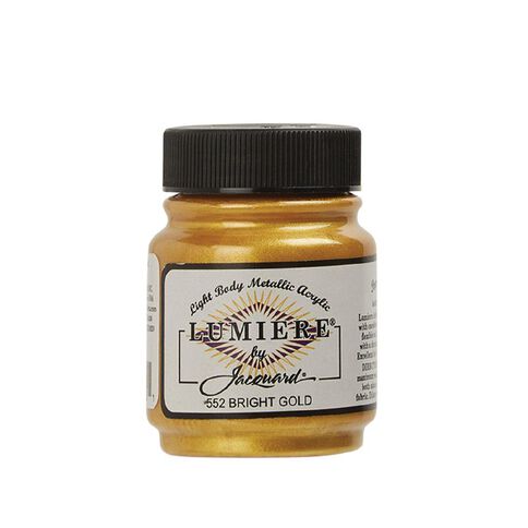 Jacquard Lumiere Acrylic Paint Bright Gold 66.54ml