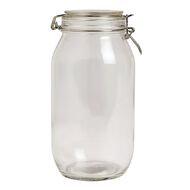 Living & Co Round Glass Clip Top Jar Clear 2.2L