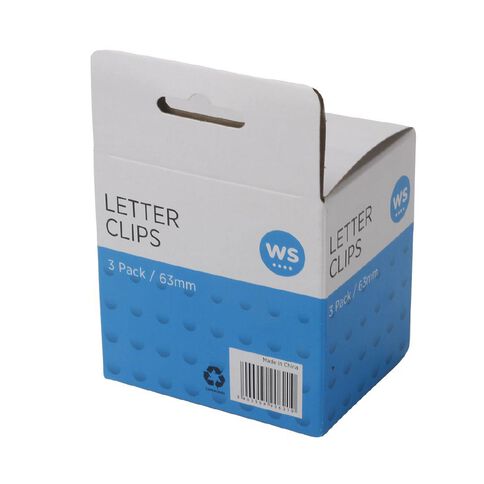 WS Letter Clip 63mm 3 Pack