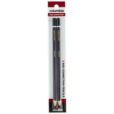 Columbia Correction Pencil Round Red 2 Pack
