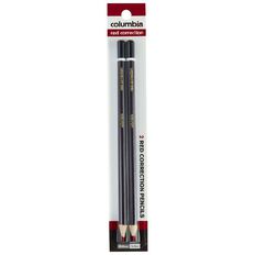 Columbia Correction Pencil Round Red 2 Pack