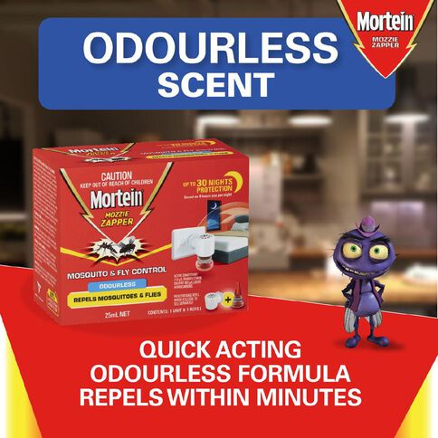 Mortein Peaceful Nights Mosquito & Fly Plug In Prime Pack 25ml