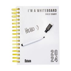 Future Useful Whiteboard Daily Diary 2024 A5