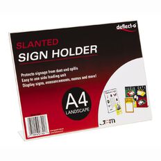 Deflecto Menu Holder A4 Slanted Landscape