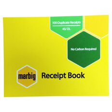 Marbig Receipt Book 45 Duplicate 100 Leaf Yellow Mid
