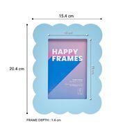 Happy Frames Scalloped 10x15 Blue