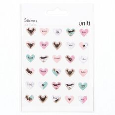 Uniti Puffy Stickers Hearts 30 Pack