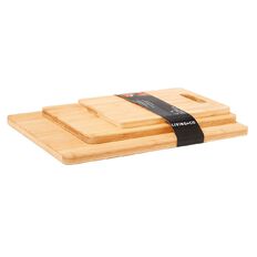 Living & Co Bamboo Chopping Board Set 3 Pack