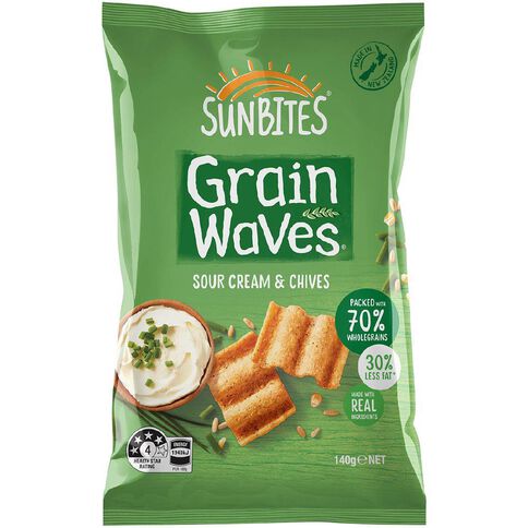 Sun Bites Grain Waves Sour Cream & Chives 140g