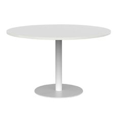 Knights Polo Meeting Table 1200 Round White Top