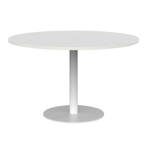 Knights Polo Meeting Table 1200 Round White Top