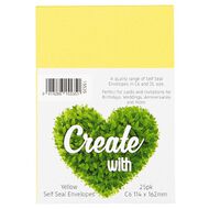 Create With C6 Envelopes Yellow 25 Pack