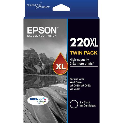 Epson Ink 220XL Black 2 Pack