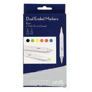 Uniti Dual Ended Markers Basic 6 Pack