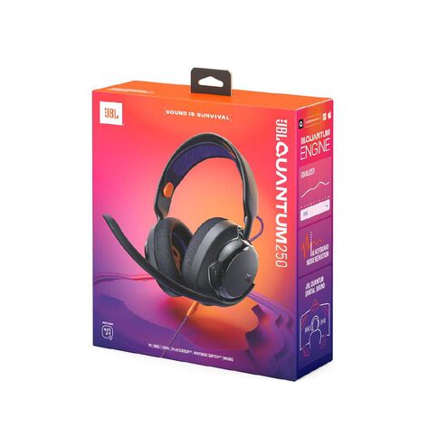 JBL QUANTUM 250 Wired Headset Black Black