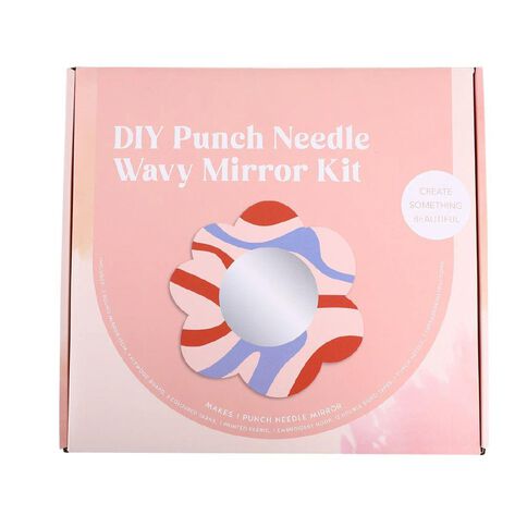 DIY Punch Needle Wavy Mirror Kit