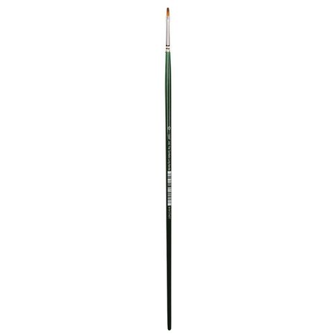 DAS Long Handle Synthetic Flat #0 Gold