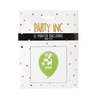Party Inc Printed Balloons Rawr 25cm 12 Pack
