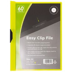 Office Supply Co Easy Clip File 60 Capacity Green A4
