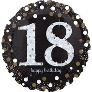 Anagram Holo Sparkling Birthday 18 Foil Balloon