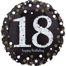 Anagram Holo Sparkling Birthday 18 Foil Balloon