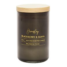 Living & Co Homestay Blackberry and Guava Candle Black 13oz