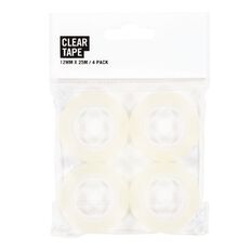 Clear Tape Refill 12mm x 25m 4 Pack