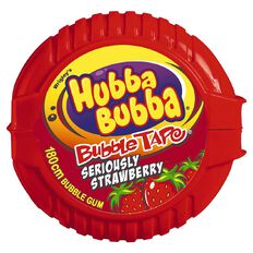 Hubba Bubba Seriously Strawberry Bubble Gum Tape 180cm