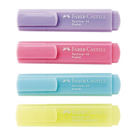 Faber-Castell Highlighters Pastel Assorted 4 Pack
